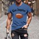 thumbnail image 1 of Tops para hombre, blusas y camisas de manga corta con cuello redondo para hombre, jersey informal con cuello redondo estampado para hombre, pantalones cortos deportivos para fitness, blusa de poliéste, 1 of 5