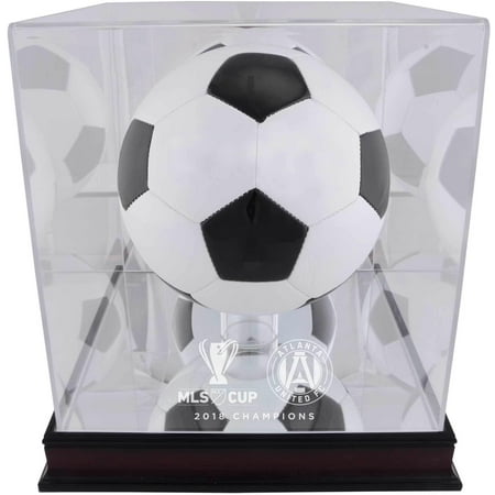 Atlanta United FC 2018 MLS Cup Champions Mahogany Team Logo Soccer Ball Display Case - Fanatics Authentic Certified