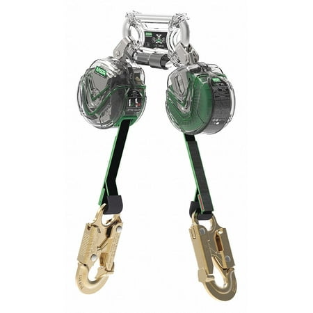 MSA 6' Latchways Mini Twin-Leg Self-Retracting Lanyard With 36C Snaphooks And Twin-Link Connector