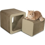 Angle View: Paws & Pals Cat Scratcher Lounge Corrugated Cardboard with Catnip