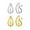 32MM Gold&Silver, variant on Gold Hoop Earrings for Women, Dupes Earrings Lightweight Waterdrop Hollow Open Hoops, Hypoallergenic Gold Plated Earrings Fashion Jewelry