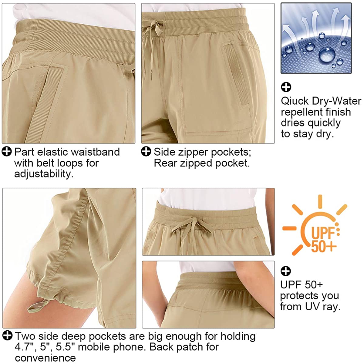 Women's Hiking Cargo Shorts Stretch 