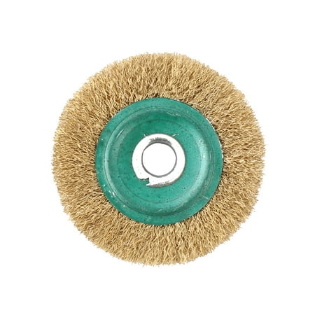 Crimped Wheel Brush - Angle Grinder Circular Type Coarse Crimped Wire Wheel Brush 10.5cm Diameter
