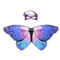 thumbnail image 2 of SILVERCELL 2Pcs Halloween Fairy Butterfly Costumes for Toddler Kids Dress-up Cape + Mask Party Favors Gifts For Girls Boys 3-8 Years, 2 of 5