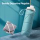 thumbnail image 3 of Botella de Agua Plegable con Válvula a Prueba de Fugas, Reutilizables, 600ml Mini Conveniente Botella de Viaje de Silicona para Gimnasio, Camping, Deportes (Verde), 3 of 5