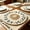 B, variant on 6 Pack Gradient Placemats 14 Inch - Woven Round Table Mats with Earth Tone Spiral Design, Heat Resistant Waterproof Dining Decor for Farmhouse