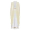 thumbnail image 4 of Alvivi Robe Grecque Ancienne Toga pour Femmes Robe à Blocs de Couleur Longueur Genou Champagne 3TG, 4 of 6