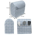 thumbnail image 5 of Checkered Lounger Chair Bag, Gingham Motif with Little Hearts Pastel Blue Shower Theme, High Capacity Storage with Handle Container, Lounger Size, Pale Blue White, by Ambesonne, 5 of 5