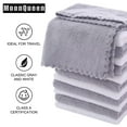 thumbnail image 6 of GARENAS Microfiber Facial Cloths Fast Drying Washcloth 6 Pack Soft Makeup Remover Cloths Highly Absorbent(Grey), 6 of 7