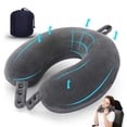 thumbnail image 2 of Almohada de viaje Almohada cervical de espuma viscoelástica para avión Almohada cómoda para dormir y descansar en tren o coche, 2 of 7