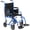 Blue, variant on Invacare Transport Wheelchair w/19" Seat, Removable Arms, Lightweight Folding Chair, Seatbelt - Blue