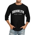 thumbnail image 1 of T-shirts à Manches 3/4 pour Hommes, Col Rond Confortable, Coupe Dégradée, 1 of 4
