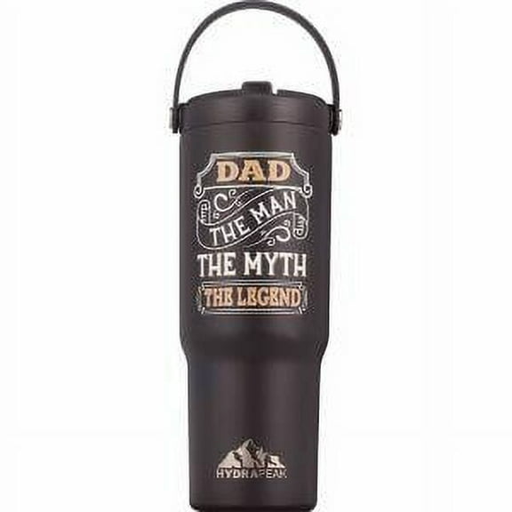 Hydrapeak "The Man The Myth The Legend" Nomad Tumbler, Black, 32oz