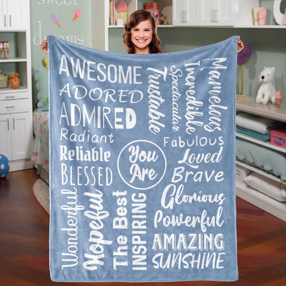 AMZLAL Soft Flannel Blankets Inspiration Idea Gifts For Daughter Birthday Gifts For Best Friend Women 50*60