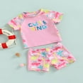 thumbnail image 3 of POINTERTECK Baby Girls Two Piece Swimsuit Toddler Infant Bathing Suit Dinosaur Printed Rash Guard Beach Swimwear Set Pink 3-4 Years, 3 of 7