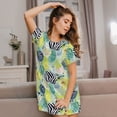 thumbnail image 3 of Easygdp Shell Clam Camisón de manga corta para mujer, informal, estampado, 3 of 6