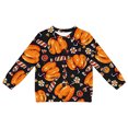 thumbnail image 4 of Tiijoy Halloween Girls Pumpkin Cardigan Jacket Fall Winter Soft Sweater, Black, Sizes 1-8, 4 of 4