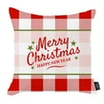 thumbnail image 5 of Decorative Christmas Themed Throw Pillow Cover Set of 4 Square 18" x 18" White & Red for Couch, Bedding, 5 of 7