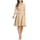 thumbnail image 1 of Conjuntos de traje de falda inspiradores y elegantes para mujeres, 2 piezas, oficina, chaqueta de blazer de 3/4 de manga, faldas plisadas, XL, caqui, 1 of 6