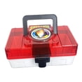 thumbnail image 4 of Caja organizadora de tarjetas Baoblaze contenedor de tarjetas coleccionable Rojo claro, 4 of 8
