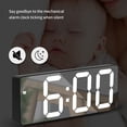 thumbnail image 4 of PRETXORVE LED Digital Inventive Alarm Clock Alarm Configuration Electronic Mirror Clock ,Time/date/temperature Rotation Display and Sound Control Wake-up Function, 4 of 8