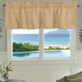 thumbnail image 6 of Pure Oatmeal Kitchen Valances for Windows, Modern Solid Color Minimalist Art Bathroom Window Valances 60x18 Inch Rod Pocket Window Treatments Valance Curtains for Living Room Bedroom Decor, 6 of 9