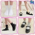 thumbnail image 3 of Lanola Age 3-10 Girls 100% Cotton Ruffle Socks, Cute Soft Breathable Frilly Dress Socks for Girls, 3 of 6