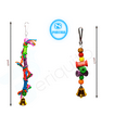 thumbnail image 3 of PERIQUITO 8 Pcs Bird Toys Parrot Toys Parakeet Toys for Small Birds Parrot Budgie Budgerigar Parakeet Love Bird Peony Cockatiel Toys Finch Wood Hammock Swing Hanging Bells Rope Ladder perches, 3 of 7