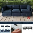 thumbnail image 2 of Patioflare Flexiform Modular 3-Seater Patio Sofa Set, Blue, 2 of 8