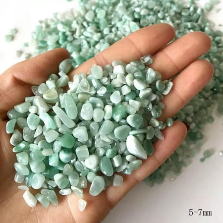 EOEMY 100G Natural Green Aventurine Quartz Crystal Chip Stone Tumbled Healing Decor