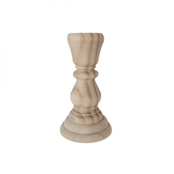 MMJ Unpainted Wood Candlestick Holder Classic Candle Stick Set for Wedding DIY Craft