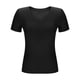 thumbnail image 5 of Blusas de Encaje de Manga Corta con Capucha de Cuello en V, 95% Poliéster 5% Spandex Camiseta de Manga Corta con Capucha, 5 of 8