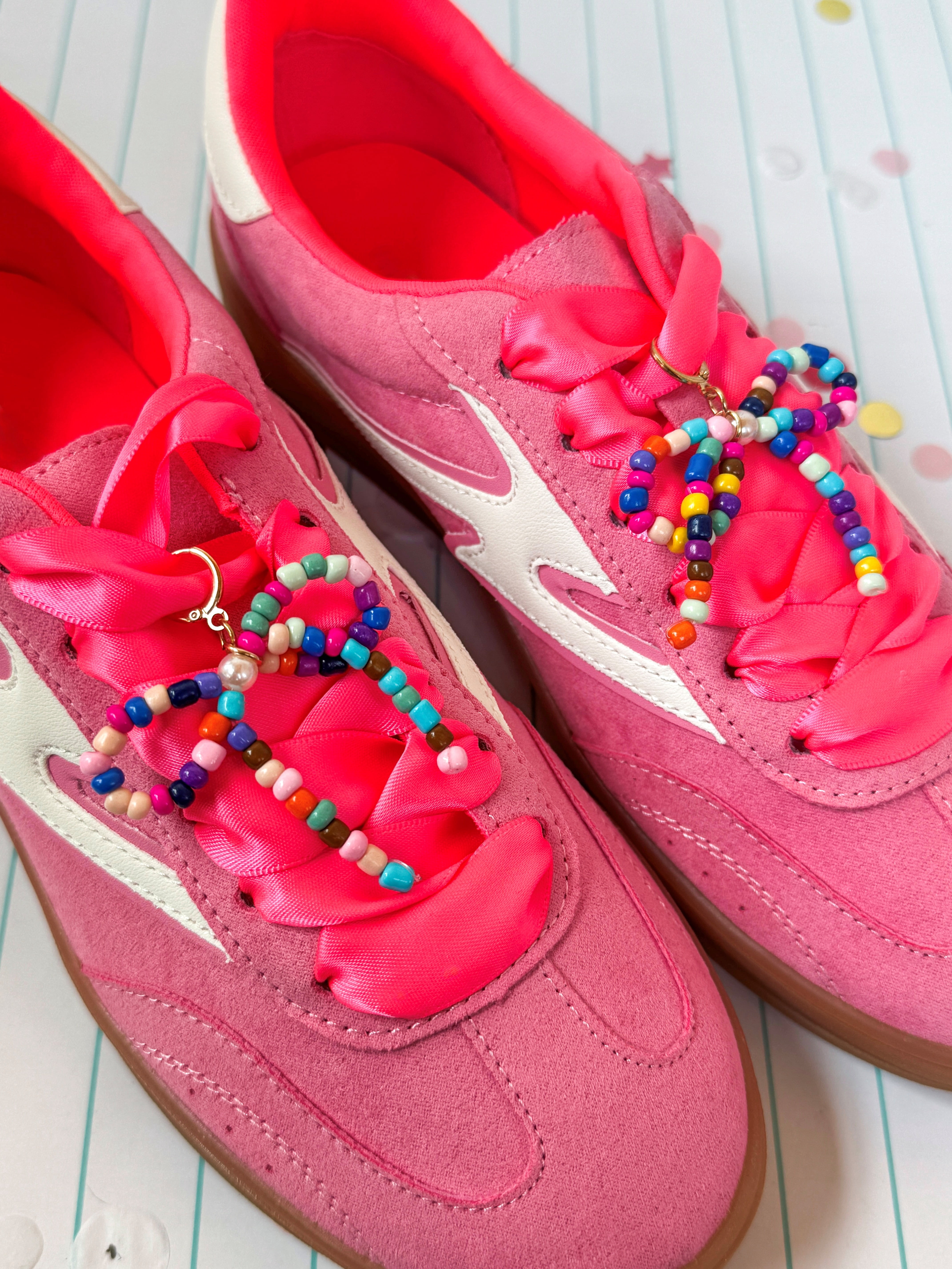 Packed Party Better with a Bow Rainbow Beaded Shoe Bow Charms (2 Piece)