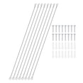 thumbnail image 1 of Stainless Steel Lanyard Cable with Eyelets 0.08" x 20" 2mm x 50cm Lock Security Wire Rope with Mounting Screws, 8 Pack, 1 of 6