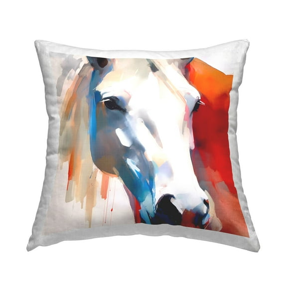 Stupell Industries Gazing Horse Close Up Decorative Printed Throw Pillow Design by Walker Noble