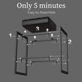 thumbnail image 6 of 26 Inch Backless Bar Stools Set of 2, Modern Faux Leather Counter Stools with Metal Frame, Upholstered Square Bar Chairs for Kitchen Island(Black, Set of 2), 6 of 8