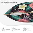 thumbnail image 5 of Kll Green Tropical Leaves Decorative Throw Pillow Covers Velvet Soft For Couch Sofa Bedroom Living Room Outdoor -16"X16", 5 of 8
