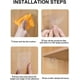 thumbnail image 5 of 12 Pack Closet Shelf Bracket, Cabinet Adhesive Shelf Support Peg Bracket, Punch Free Adhesive Clear Plastic Pegs Hanger Holder For Partition, 5 of 5