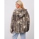 thumbnail image 3 of Sudadera con capucha Anoumcy Maple Leaf Camo Fleece para mujer, color marrón M, 3 of 8