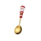 thumbnail image 4 of Juego de cuchara y tenedor para postres navideños - Vajilla de acero inoxidable con diseño de muñeca mona, decoración festiva de Papá Noel y árbol de Navidad, regalo navideño de 17,5 cm, 4 of 6