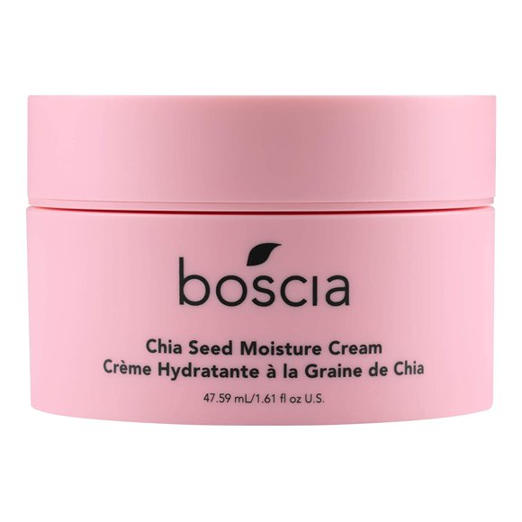 boscia Crema hidratante de semillas de chía - Cuidado de la piel natural vegano sin crueldad - Loción facial para piel sensible con vitamina A de saúco, vitamina B6, vitamina C y vitamina E - Para tip
