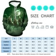 thumbnail image 4 of Rebaike Men's 3D Three Wolves Howling at Moon Hoodie Forest Wolf Cosmic Animal Design Pullover Sweatshirt, 4 of 7