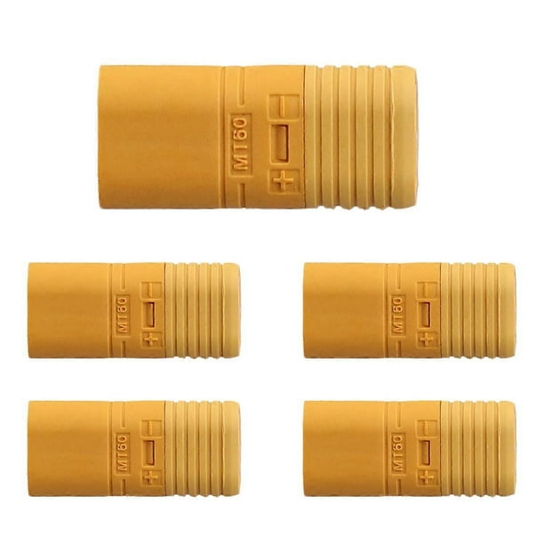 5 Pairs MT60 3.5mm 3-wire 3-pole Connector Plug Set for RC ESC to Motor 5 Male Connectors & 5 Female