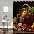 thumbnail image 2 of Creowell Arcimboldo Vegetables Neoplasticism Pretty Shower Curtain 100% Polyester Fiber Bathroom Decor Set with Hooks 36x72, 2 of 7