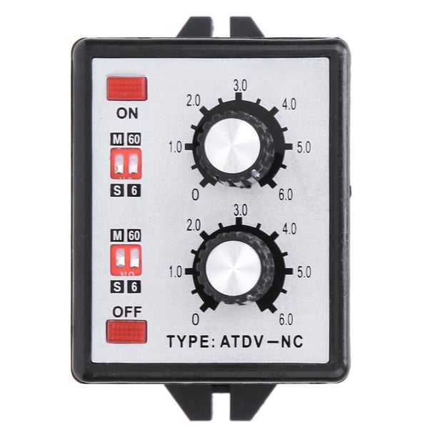 Interruptor De Tiempo De Control De Perilla De Relé De Temporizador Doble De Encendido Y Apagado 6S-60M Ac 220V Kearding TO003933-00