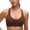 Lava Brown, variant on Butterluxe Racerback Sports Bras for Women V Neck Padded Wireless Athletic Yoga Crop Top