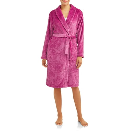 1 Robe - Gloria Vanderbilt Women's and Women's Plus Fleece Robe
