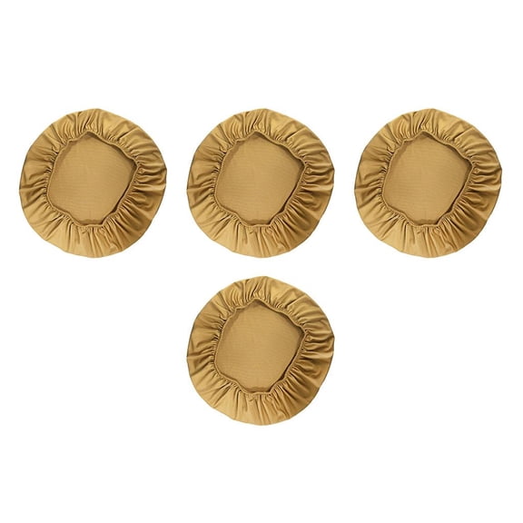 4 Pcs Spandex Stretch Round Bar Stool Protector Washable Chair Seat Pad Cover Cushion Slipcover for Room Dining Room
