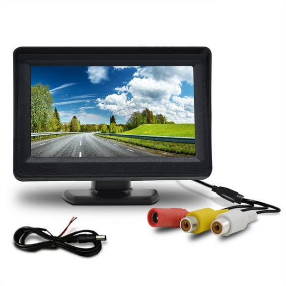 4.3/5 Inch Monitor TFT LCD Screen Display for Car Automobile Vehicle Trailer Pickups RV Parking Rear View Backup Camera ,Clear Images