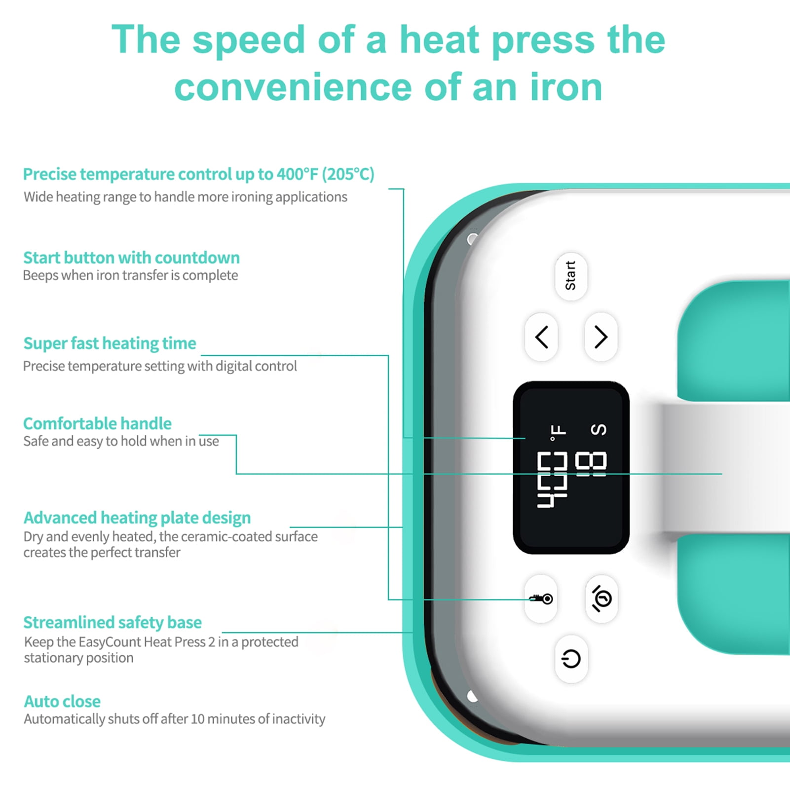 Coolinbo HP6 Handheld Mini Heat Press Machine 7x5 Inch Portable Heat Z0C6